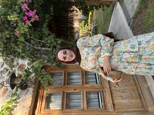  Alessa Kemerli Çiçek Desenli Elbise - Sarı 
