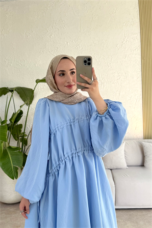 Fuga Pamuk elbise-bebe mavi 