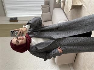 Massimo model kaşe kaban -siyah - vakronline
