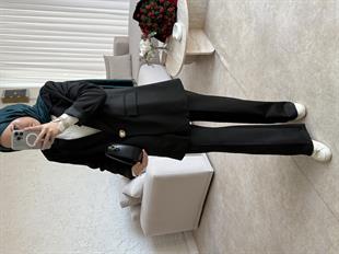 Blazer ceketli takım -siyah - vakronline
