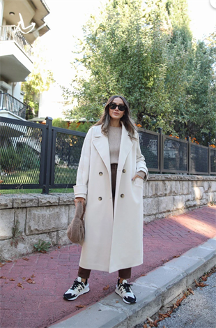 Massimo model kaşe kaban-bej - vakronline