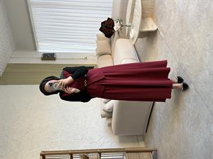 İsabel etekli takım-bordo - vakronline