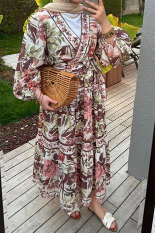 Luiza etekli takım-kahve - vakronline