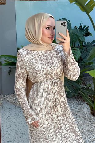 Vatkalı elbise-vizon - vakronline