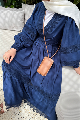 Rüya etekli takım-lacivert - Vakronline