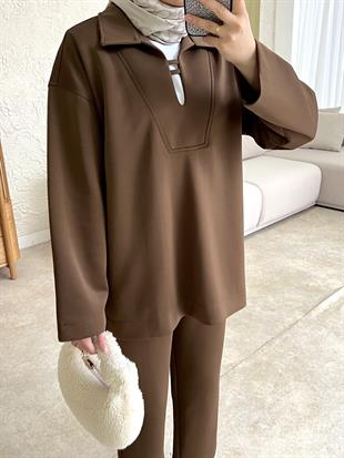 Scuba i̇kili takımacı kahve - vakronline