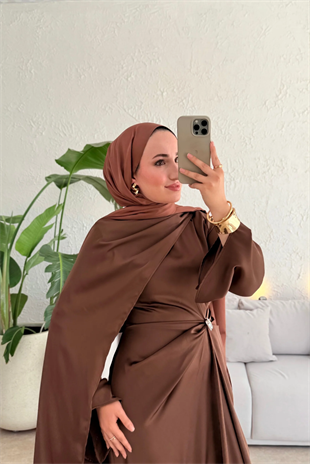 Since özel seri premium elbise -acı kahve 