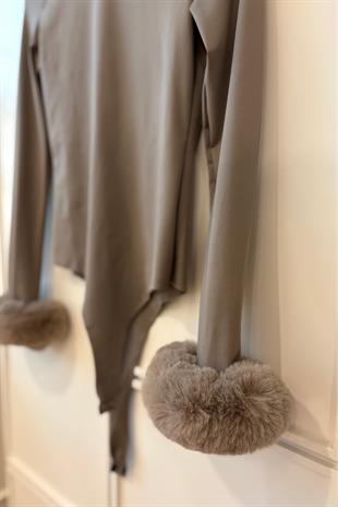 Peluş Kollu Body-Vizon