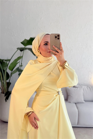 Since özel seri premium elbise -butter yellow(