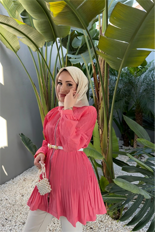 Micro piliseli trenç kap-mercan - vakronline