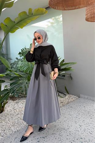 Prenses çan etek-gri - vakronline