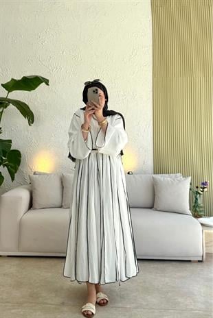 Rafael Caaz etekli takım-beyaz - vakronline