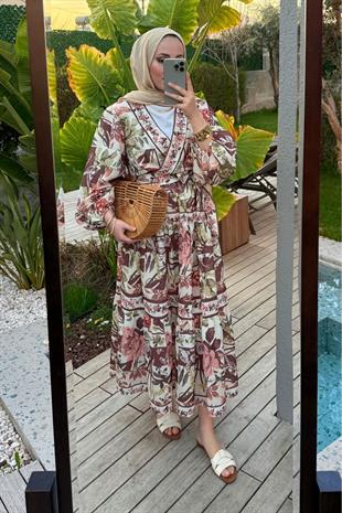 Luiza etekli takım-kahve - vakronline