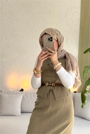 Tesettür Tuus etekli takım-Çağla - vakronline