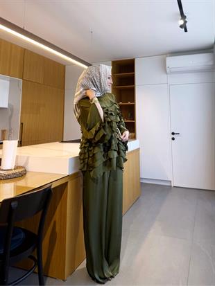 Love özel tasarım takım -haki - vakronline