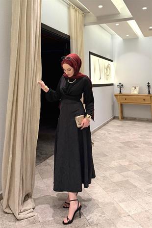 Linda etekli takım-siyah - vakronline