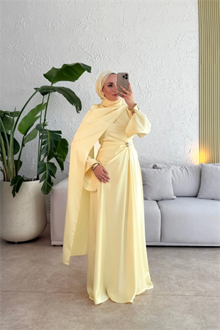 Since özel seri premium elbise -butter yellow(