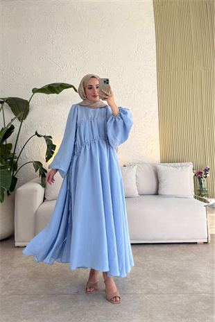 Fuga Pamuk elbise-bebe mavi 