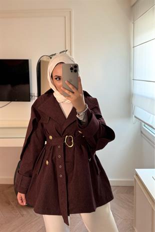 Camilla Denim Trençkot-Bordo