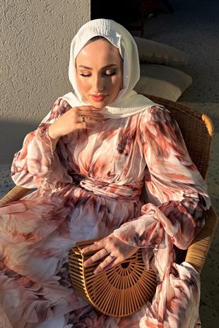 Cavalli elbise -kahve - vakronline