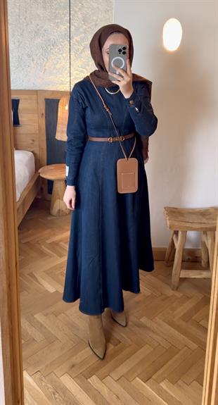 Barbie kot elbise-koyu mavi - vakronline