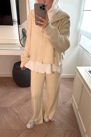 Premium Triko Takım-Bej