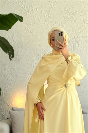 Since özel seri premium elbise -butter yellow(