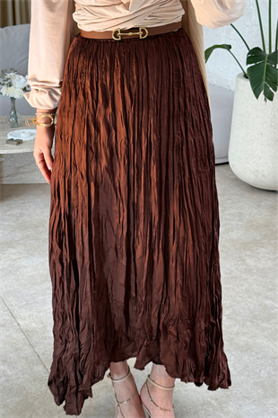 Saten kral etek-acı kahve - vakronline