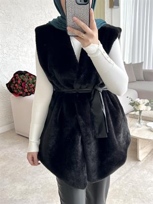 Angora yelek -siyah - vakronline