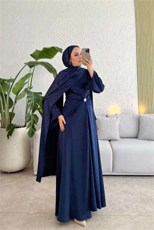 Since özel seri premium elbise -lacivert 