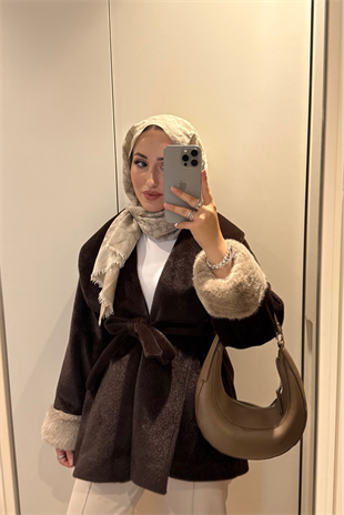 Kolları Tüylü Angora Kaban-kahve-bej