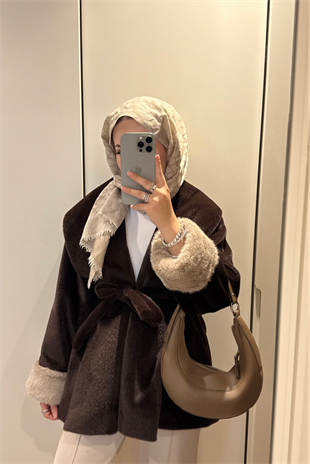 Kolları Tüylü Angora Kaban-kahve-bej