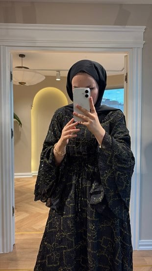 Alia Payet İşlemeli Dantel Elbise - Siyah