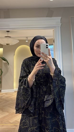 Alia Payet İşlemeli Dantel Elbise - Siyah