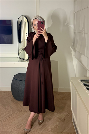 Alya Pelerin Etekli Takım-Bordo