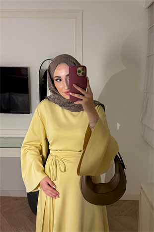Alya Pelerin Etekli Takım-Sarı