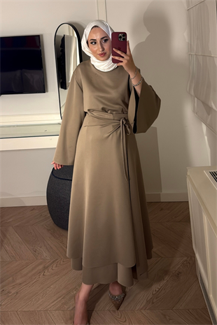 Alya Pelerin Etekli Takım-Vizon