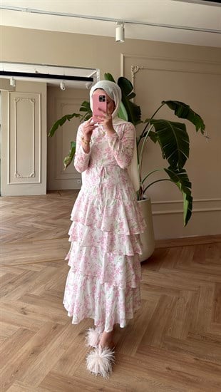 Amalfi Elbise - Pembe 