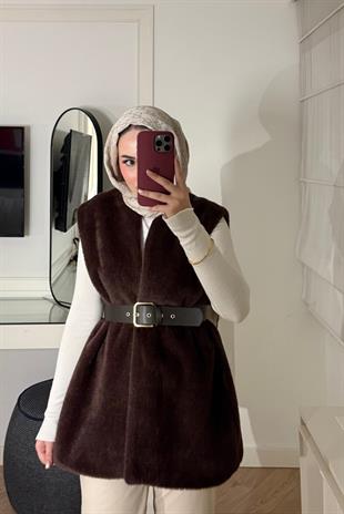 Angora Yelek-Acı Kahve