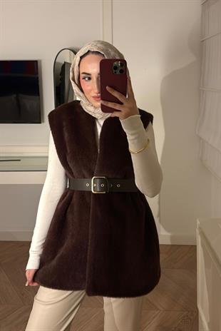 Angora Yelek-Acı Kahve