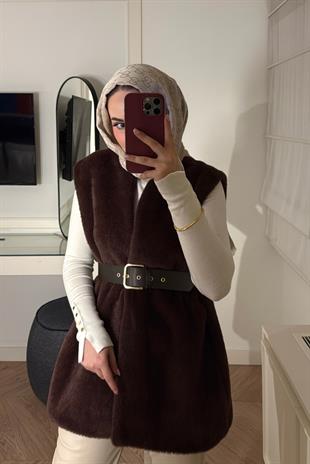 Angora Yelek-Acı Kahve