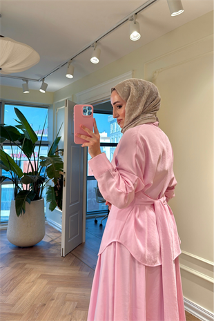 Aria Kat Etekli Takım - Pembe