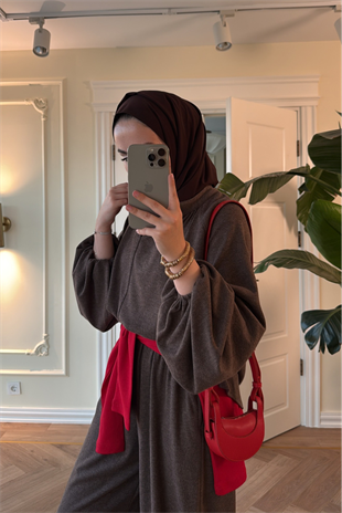 Asos Şalvarlı Pantolonlu Takım - Acı Kahve