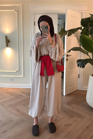 Asos Şalvarlı Pantolonlu Takım - Bej