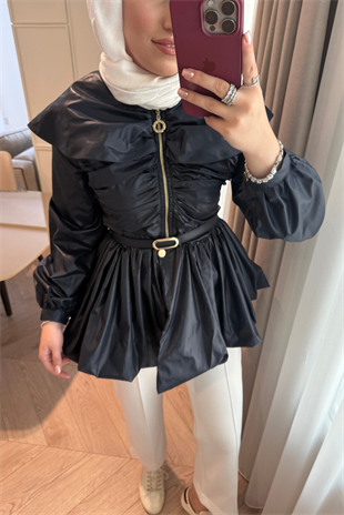 Aurelia Balon Yarım Fermuarlı Yağmurluk - Lacivert 