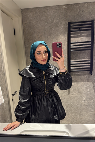 Aurelia Balon Yarım Fermuarlı Yağmurluk - Siyah