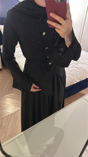 Aysa Simli Etekli Takım - Siyah