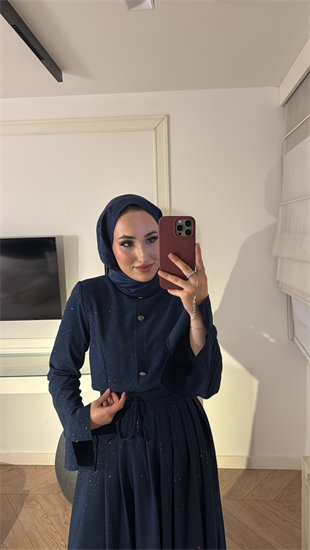 Aysa Simli Etekli Takım - Lacivert