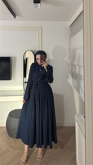 Aysa Simli Etekli Takım - Lacivert