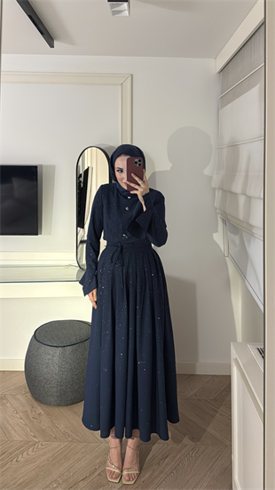 Aysa Simli Etekli Takım - Lacivert